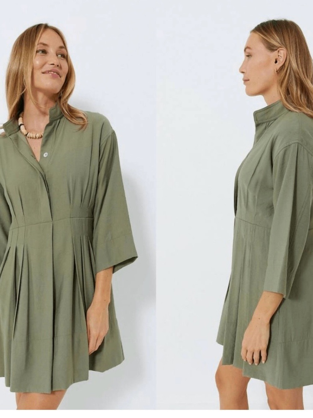 Tuckernuck Pomander Place jade green Darien shirt dress
